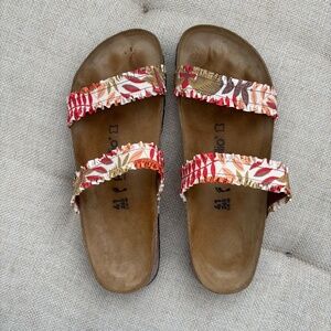 Birkenstock Papillio Women's Curacao Sandals Stretch Flower Frill